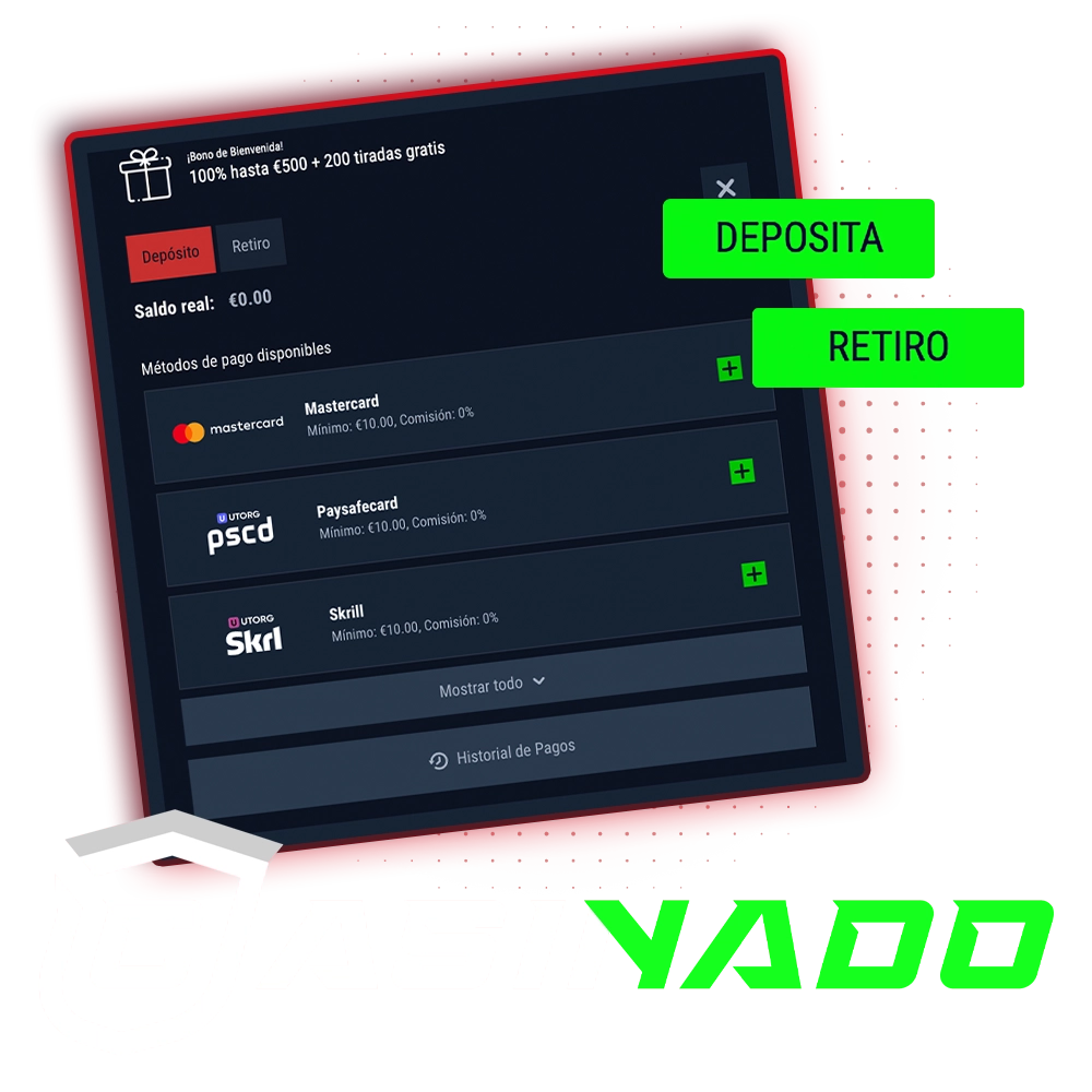 Deposita y retira tus ganancias de forma fácil y sencilla con el casino Casinado.