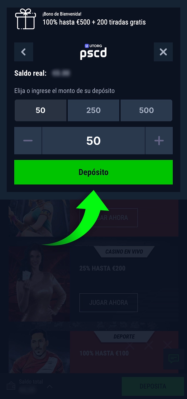 Confirma la transacción para que el dinero se abone en tu cuenta.