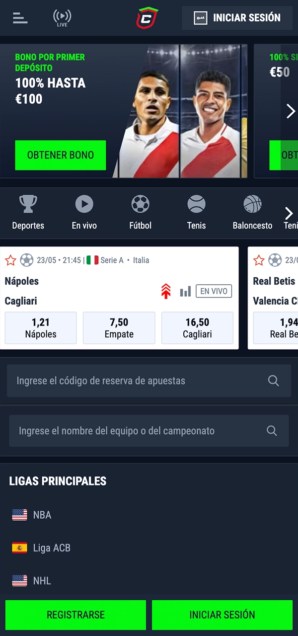 Haz apuestas deportivas y gana en Casinado.