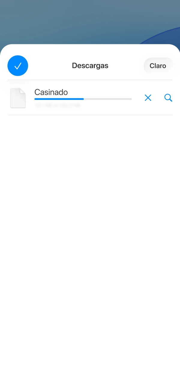 Deja que la app se baje por completo manteniendo la conexión estable.