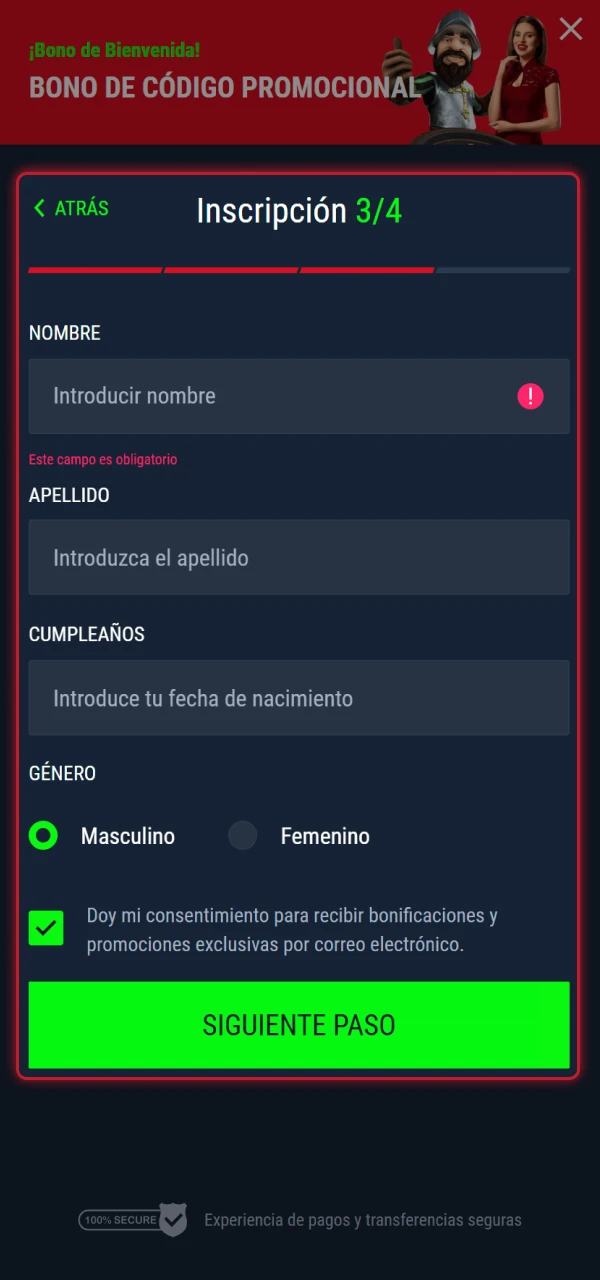Elige tu país de residencia y la moneda que usarás en tu cuenta.