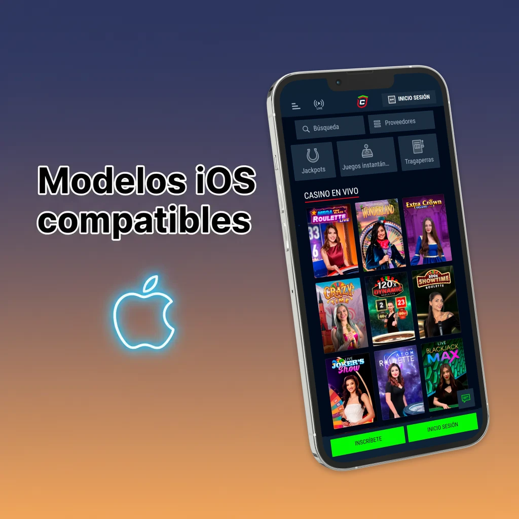 La app Casinado funciona sin problemas en iPhone recientes incluyendo modelos X, XR, XS, 11, 12, 13, 14 y 15 con todas sus variantes Plus, Pro y Pro Max.